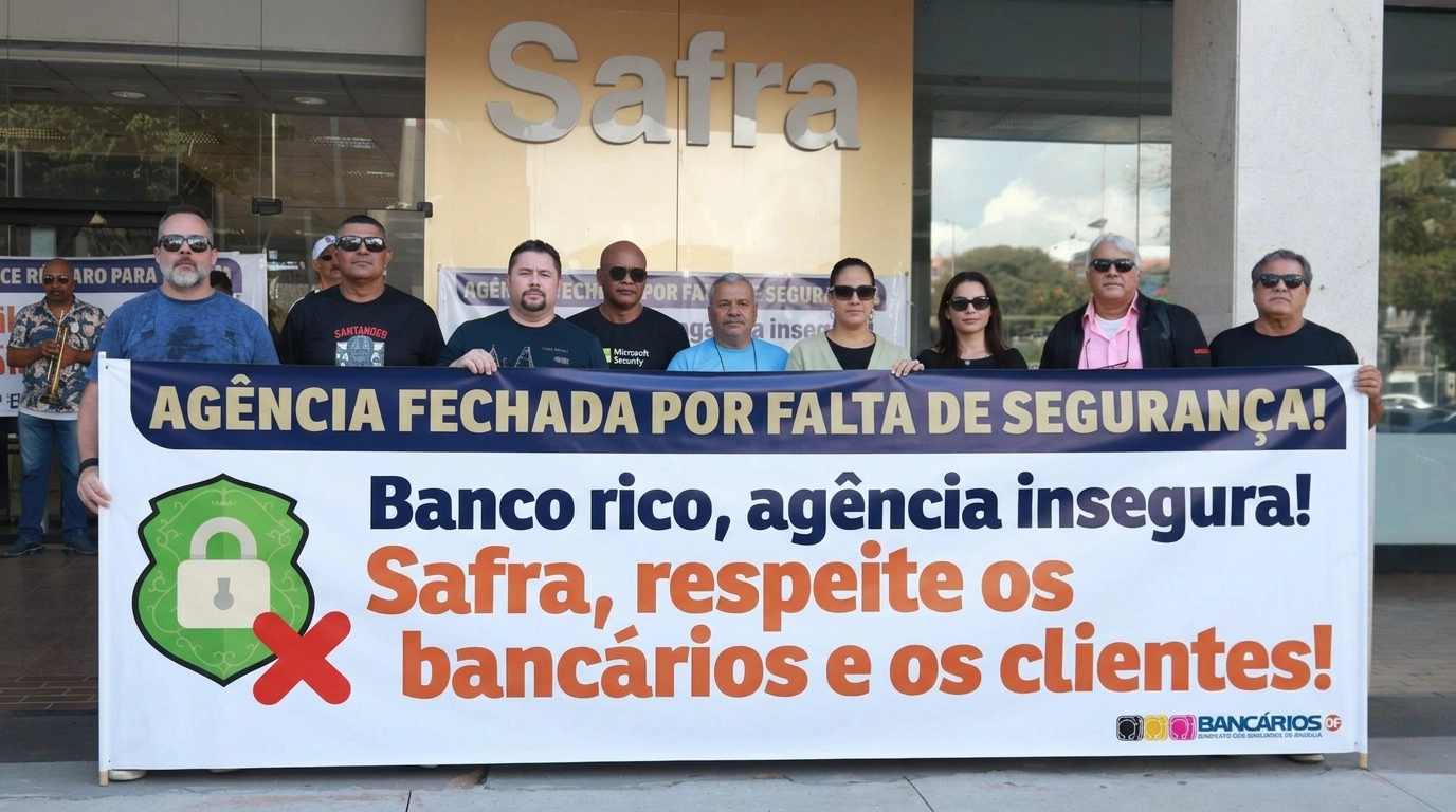 Sindicato denuncia falta de vigilantes na agência do Safra no Setor Comercial Sul