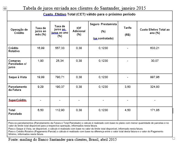 tabela9, resgatando